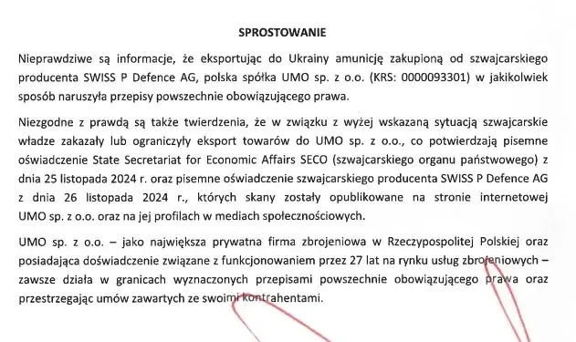 sprostowanie