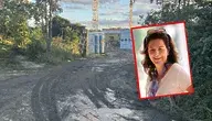 Aleksandra Dulkiewicz na tle obecnego wyglądu ulicy, która ma otrzymać imię Jana Samsonowicza