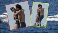 Justin Trudeau i Katy Perry na pokładzie jachtu Caravelle w pobliżu wybrzeża Santa Barbary – polityk obejmuje piosenkarkę podczas wspólnego rejsu.