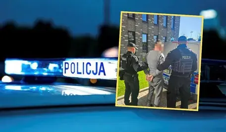 Funkcjonariusze zatrzymują mężczyznę podejrzanego o znęcanie się nad 72-letnią kobietą.