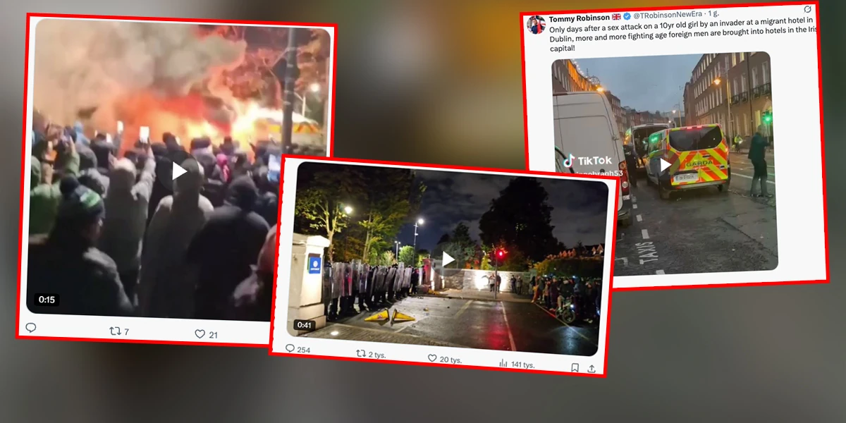 Zamieszki w Dublinie po napaści imigranta na 10-letnią dziewczynkę. Aresztowano protestujących