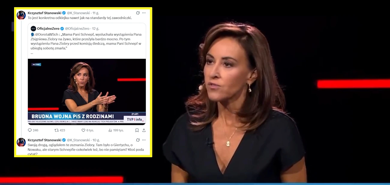 Kuriozalne słowa na antenie TVP. Wysocka-Schnepf oskarżyła Ziobrę o śmierć matki