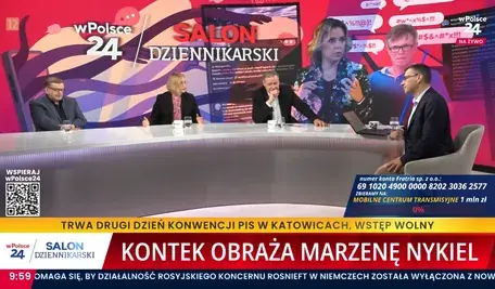 Publicyści w programie Salon Dziennikarski telewizji wPolsce24