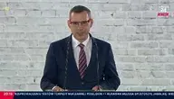 Redaktor naczelny tygodnika "Sieci" Jacek Karnowski wygłasza laudację na cześć Karola Nawrockiego z okazji uhonorowania prezydenta tytułem Człowieka Wolności