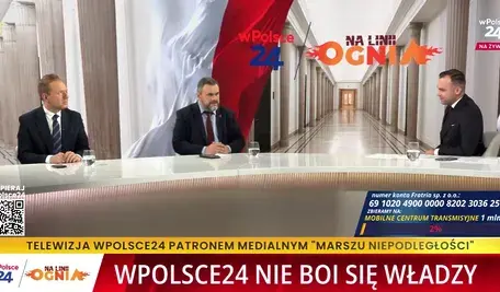 Szymon Szereda z  gośćmi w studio wPolsce24