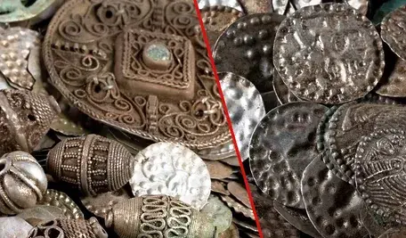 Wędkarz w Szwecji znalazł średniowieczny skarb – srebrne monety i biżuterię z czasów króla Knuta Erikssona