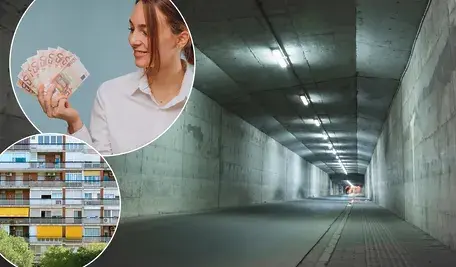 Na zdjęciu widoczny fragment schronu, blok i kobieta z pieniędzmi. Tekst dotyczy Obowiązek tworzenia miejsc doraźnego schronienia w nowych blokach od 2026 roku to odpowiedź na zmieniające się potrzeby bezpieczeństwa ludności. Choć zwiększy on koszty budowy i ceny mieszkań, jest to krok w kierunku lepszej ochrony mieszkańców w ekstremalnych sytuacjach. Rozwój przepisów i możliwość uzyskania dotacji mogą w przyszłości złagodzić wpływ tych zmian na rynek nieruchomości