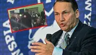 Radosław Sikorski podczas spotkania w Przemyślu, przerwanym przez kobietę protestującą przeciw milczeniu w sprawie Gazy – moment interwencji ochrony i emocjonalnej reakcji uczestniczki