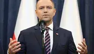 Warszawa, 12.11.2025. Prezydent RP Karol Nawrocki podczas konferencji prasowej, 12 bm. w Pałacu Prezydenckim w Warszawie. Prezydent zapowiedział, że odmawia nominacji 46 sędziów. 