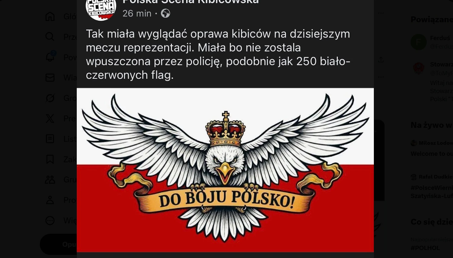 Tusk mści się na kibicach? Skandaliczna decyzja policji, zabronili wnieść patriotyczną oprawę na mecz Polska-Holandia