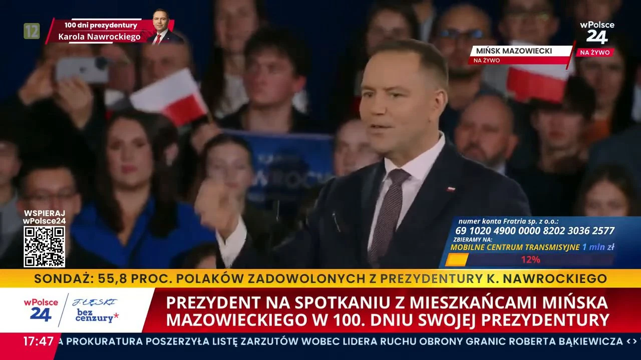 Bardzo mocne przemówienie Karola Nawrockiego na 100 dni prezydentury. Oberwało się Tuskowi