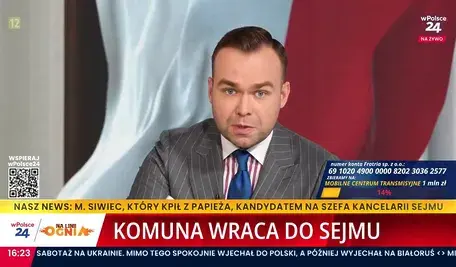Dziennikarz telewizji wPolsce24 Szymon Szereda odpowiada na wiadomość od widza. Dziennikarz ostro