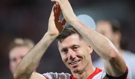 Robert Lewandowski zadowolony po meczy z Maltą, w którym zdobył swoją 88. bramkę dla reprezentacji Polski