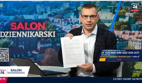Jacek Karnowski w studio telewizji wPolsce24