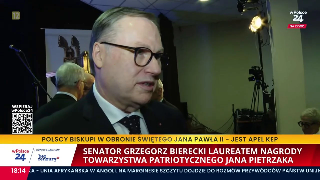 Сенатор Гжегож Биерецкий стал лауреатом награды Патриотического общества Яна Петржака «Чтобы Польша была Польшей».