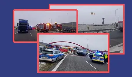 Śmiertelny karambol na S8. Cztery osoby zginęły, ruch w stronę Wrocławia zablokowany