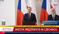 Prezydent Karol Nawrocki podczas spotkania z prezydentem Czech Petrem Pavlem. Karol Nawrocki odwiedził Pragę