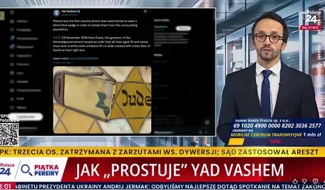 Samuel Pereira w studio telewizyjnym