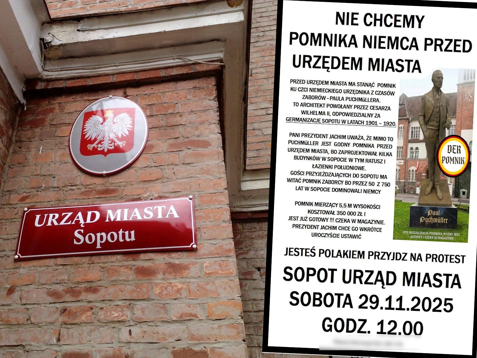 Germanizował Pomorze, będzie miał pomnik w mieście Tuska! 350 tys. złotych za upamiętnienie Niemca Puchmüllera