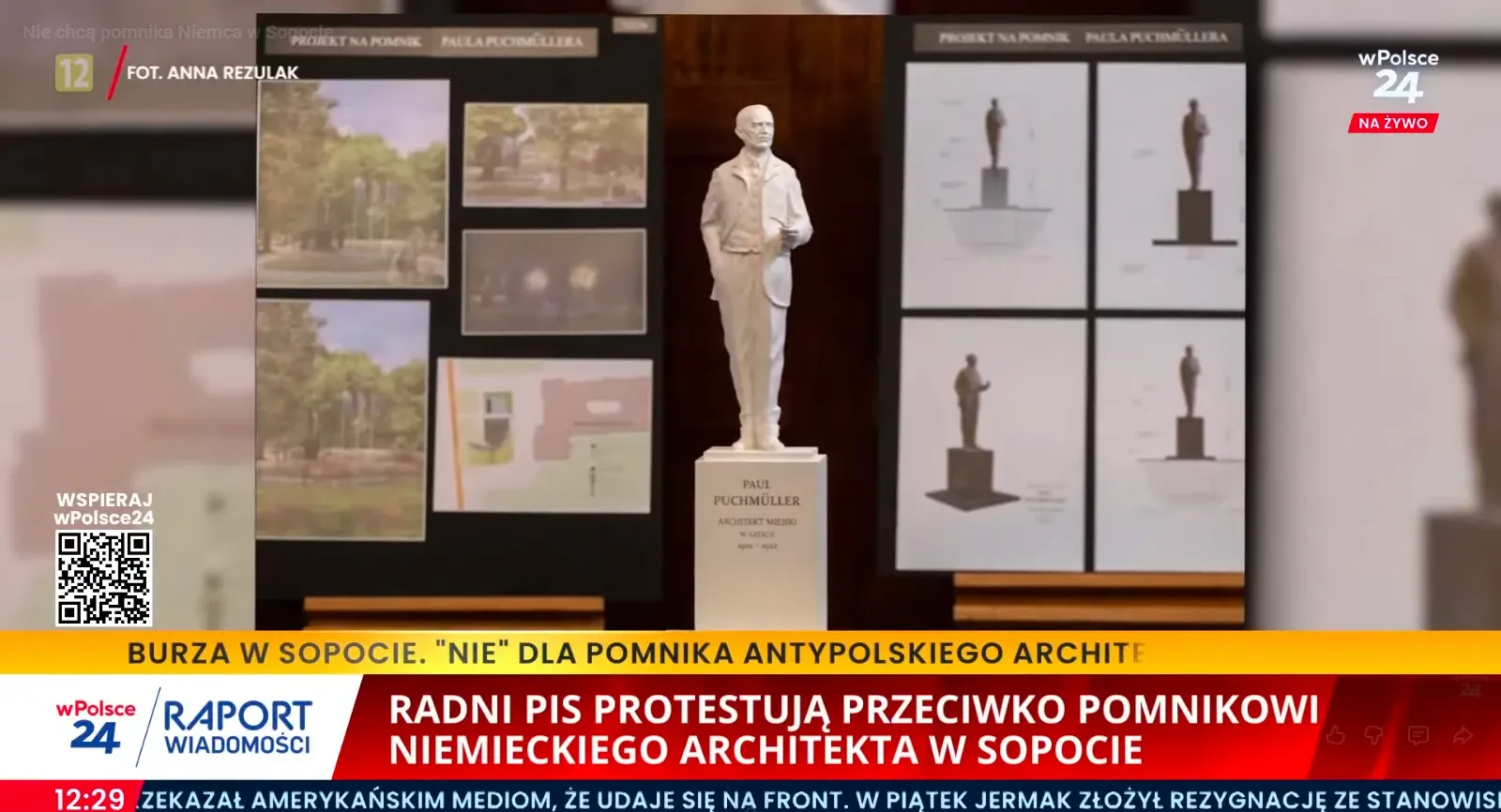 „Nie dla pomnika germanizatora!” - gorący protest w Sopocie. Mieszkańcy blokują upamiętnienie niemieckiego urzędnika