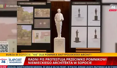 Przed sopockim ratuszem trwa ostry protest przeciwko odsłonięciu pomnika Paula Puchmüllera — pruskiego architekta i urzędnika, którego działalność przypadła na czas Kulturkampfu i germanizowania polskich ziem. Monument kosztujący 350 tys. zł jest już gotowy, ma 5,5 metra wysokości i czeka jedynie na instalację. Mieszkańcy, radni i posłowie mówią jednak jednym głosem: „Nie chcemy tego u siebie!”