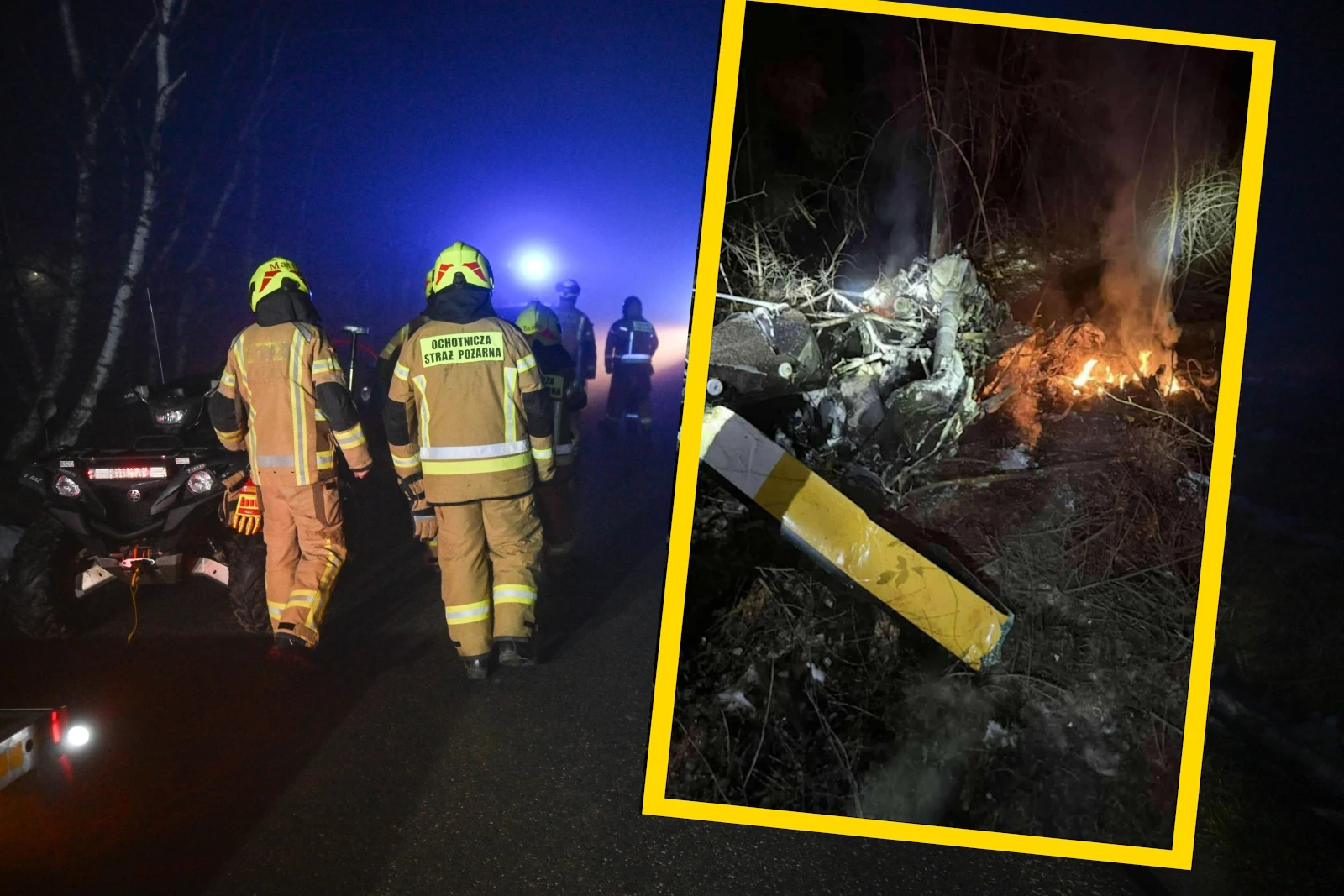 Śmigłowiec spadł i zapłonął przy granicy z Ukrainą! Na miejscu służby