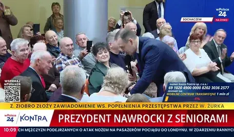 Prezydent Karol Nawrocki na spotkaniu z emerytami w Sochaczewie. Seniorzy zachwyceni rozmową z prezydentem i jego propozycją waloryzacji emerytur