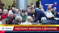 Prezydent Karol Nawrocki na spotkaniu z emerytami w Sochaczewie. Seniorzy zachwyceni rozmową z prezydentem i jego propozycją waloryzacji emerytur