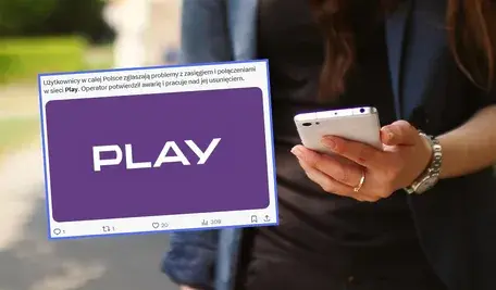 Logo sieci Play – operator zmaga się z ogólnopolską awarią i problemami z zasięgiem.