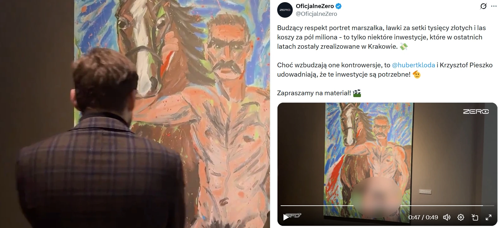 Skandaliczna wystawa w miejskim muzeum w Krakowie. Nie uwierzycie, co zrobili z Marszałkiem Piłsudskim