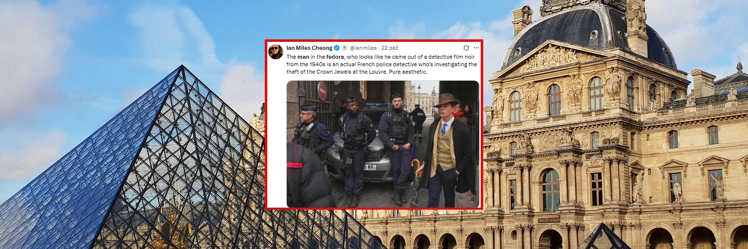 Kim jest tajemniczy mężczyzna w kapeluszu sfotografowany przed Luwrem? W końcu przerwał milczenie