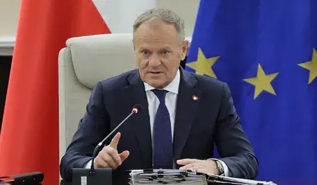 Premier Donald Tusk na posiedzeniu rządu w KPRM w Warszawie