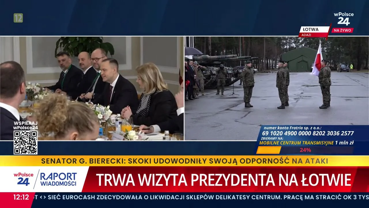 Президент Навроцкий в Латвии. Он встретился с представителями государственной власти и... польскими солдатами