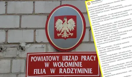 Zwolnienia, i tabliczka urząd pracy w Wołominie. Bezrobocie rośnie, rządzi Tusk i jest coraz gorzej