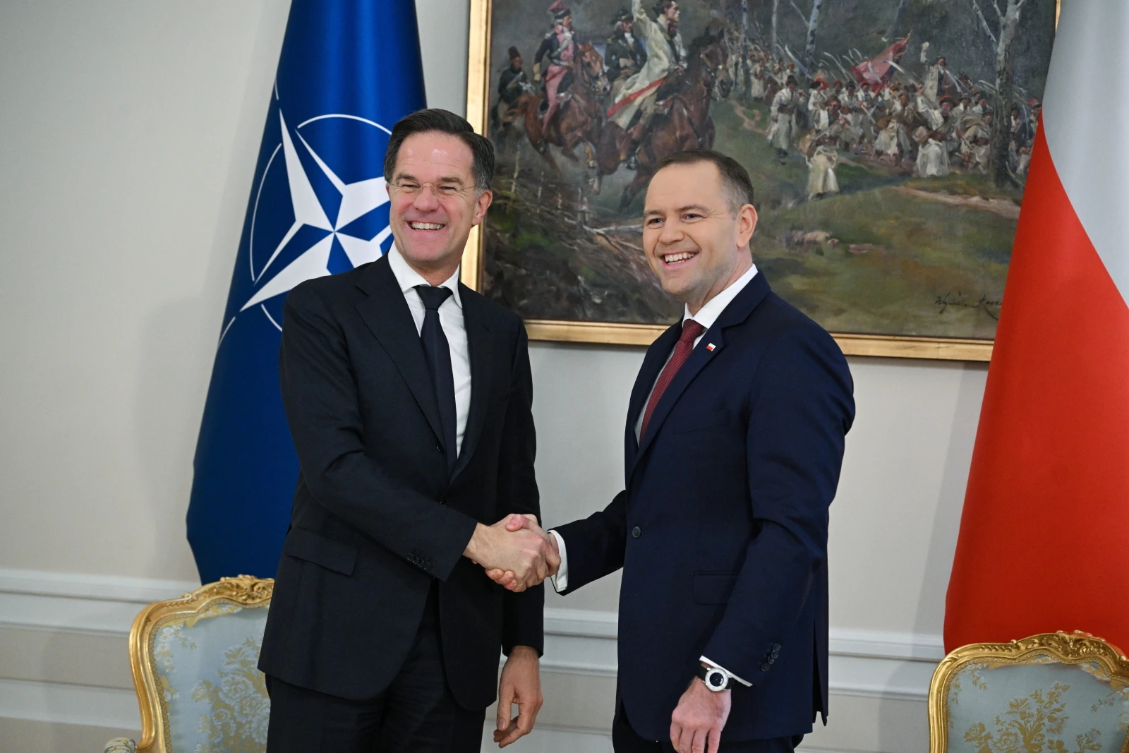 "Polska jest cenionym sojusznikiem". Sekretarz generalny NATO spotkał się z prezydentem Nawrockim