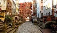 gdańsk, jedna z uliczek w centrum miasta