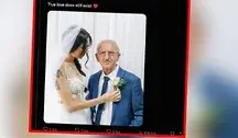 Młoda panna młoda w białej sukni ślubnej i welonie obejmuje starszego mężczyznę w garniturze na tle jasnej kotary – to właśnie to zdjęcie, opatrzone podpisem „True love does still exist”, stało się wiralową ilustracją zmyślonej historii o 85-letnim milionerze Samuelu Whitmorze i 25-letniej Mayi z Las Vegas, którą fact-checkerzy rozbili jako fałszywkę stworzoną na potrzeby social mediów