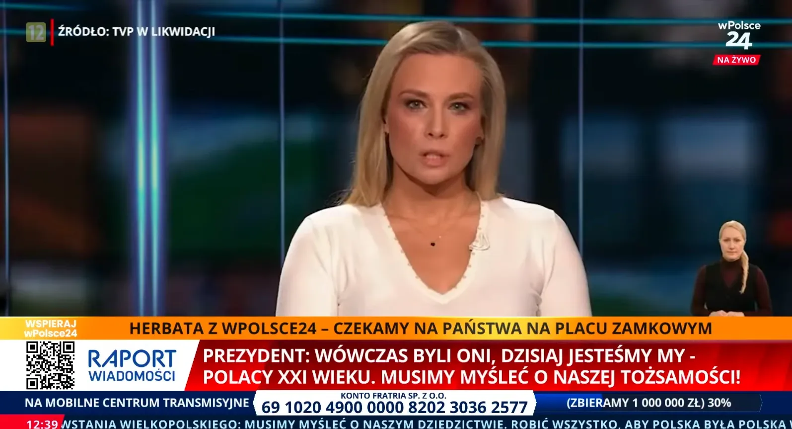 TVP w likwidacji przerwała wystąpienie prezydenta RP w rocznicę Powstania Wielkopolskiego. Ważniejsze były konsultacje Zełenskiego