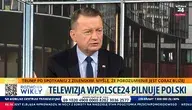 Wicepremier Mariusz Błaszczak na antenie telewizji wPolsce24. Był gościem Marcina Wikły