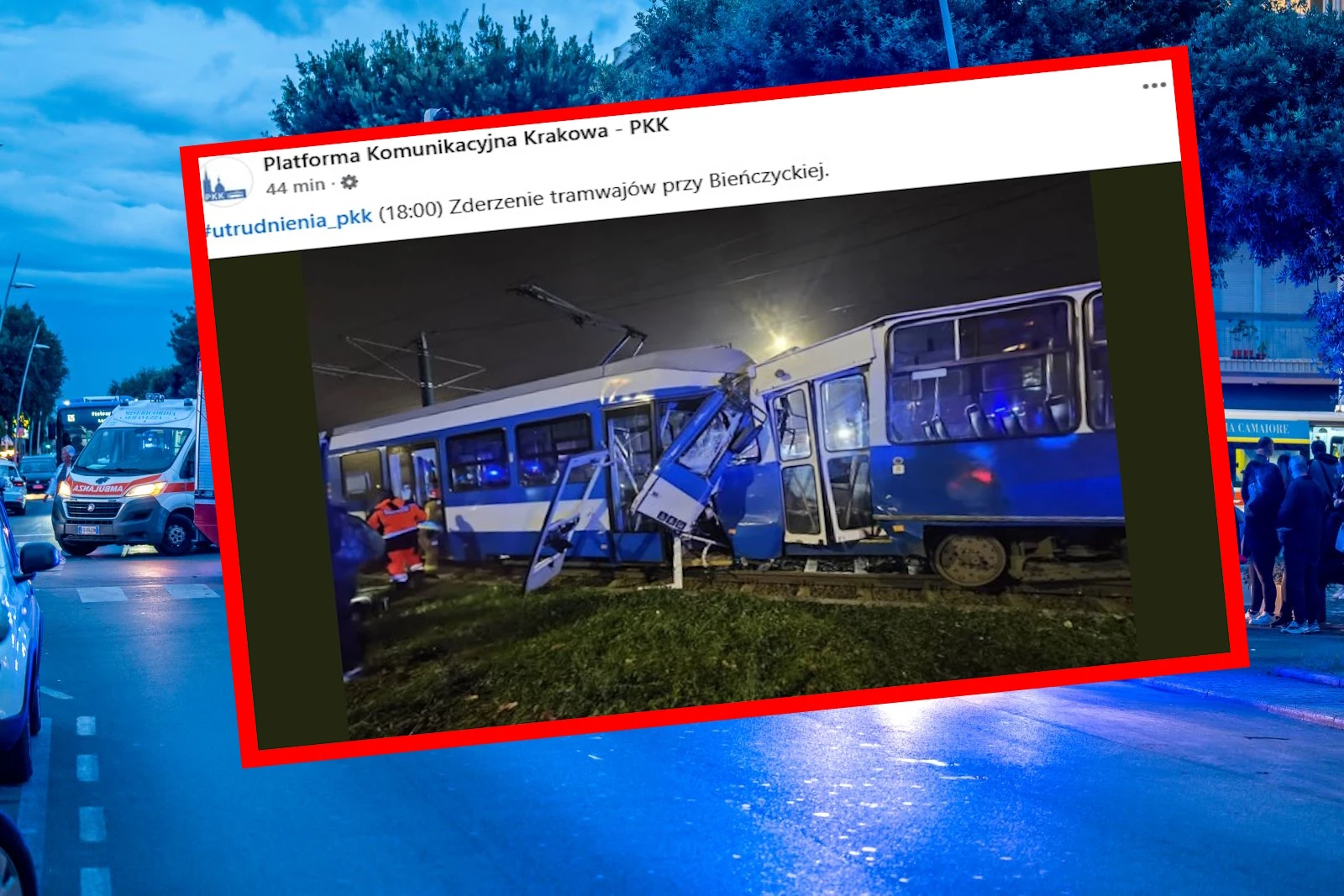 Horror w Krakowie! Wielu rannych, w tym ciężko, po zderzeniu tramwajów
