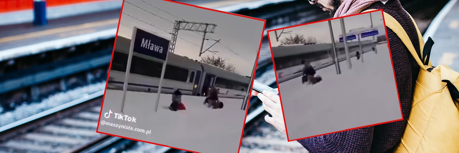 Dantejskie sceny na dworcu w Mławie. Pasażerowie wysiadali prosto w zaspy