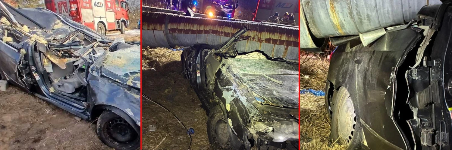 Nastolatkowie uciekali przed policją. Zderzyli się z rurami ciepłowniczymi