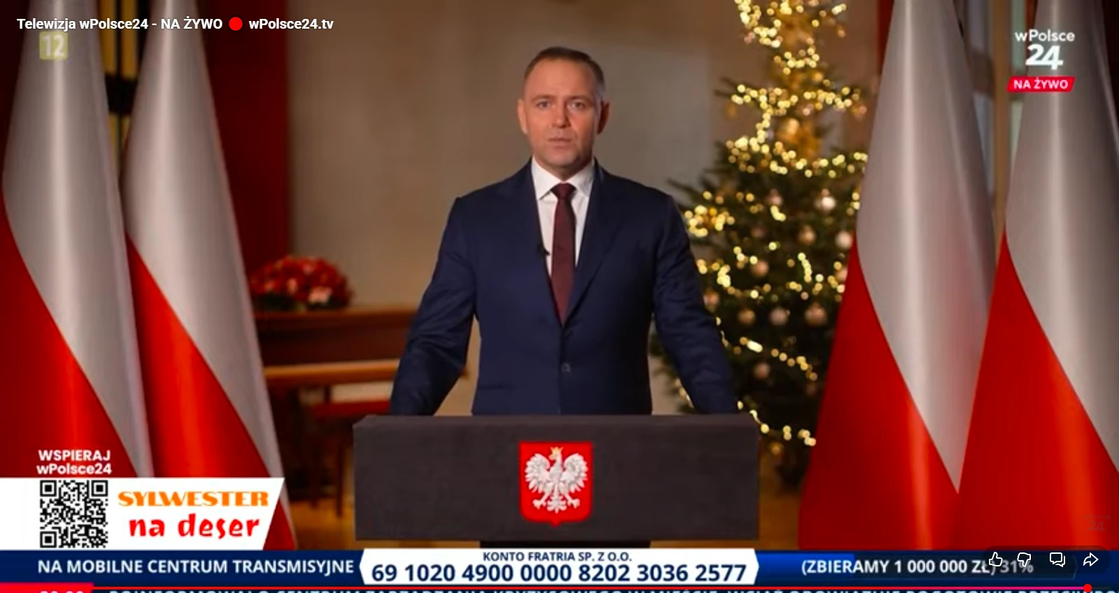 Silne państwo zaczyna się przy stole polskiej rodziny. Mocne orędzie noworoczne prezydenta Karola Nawrockiego