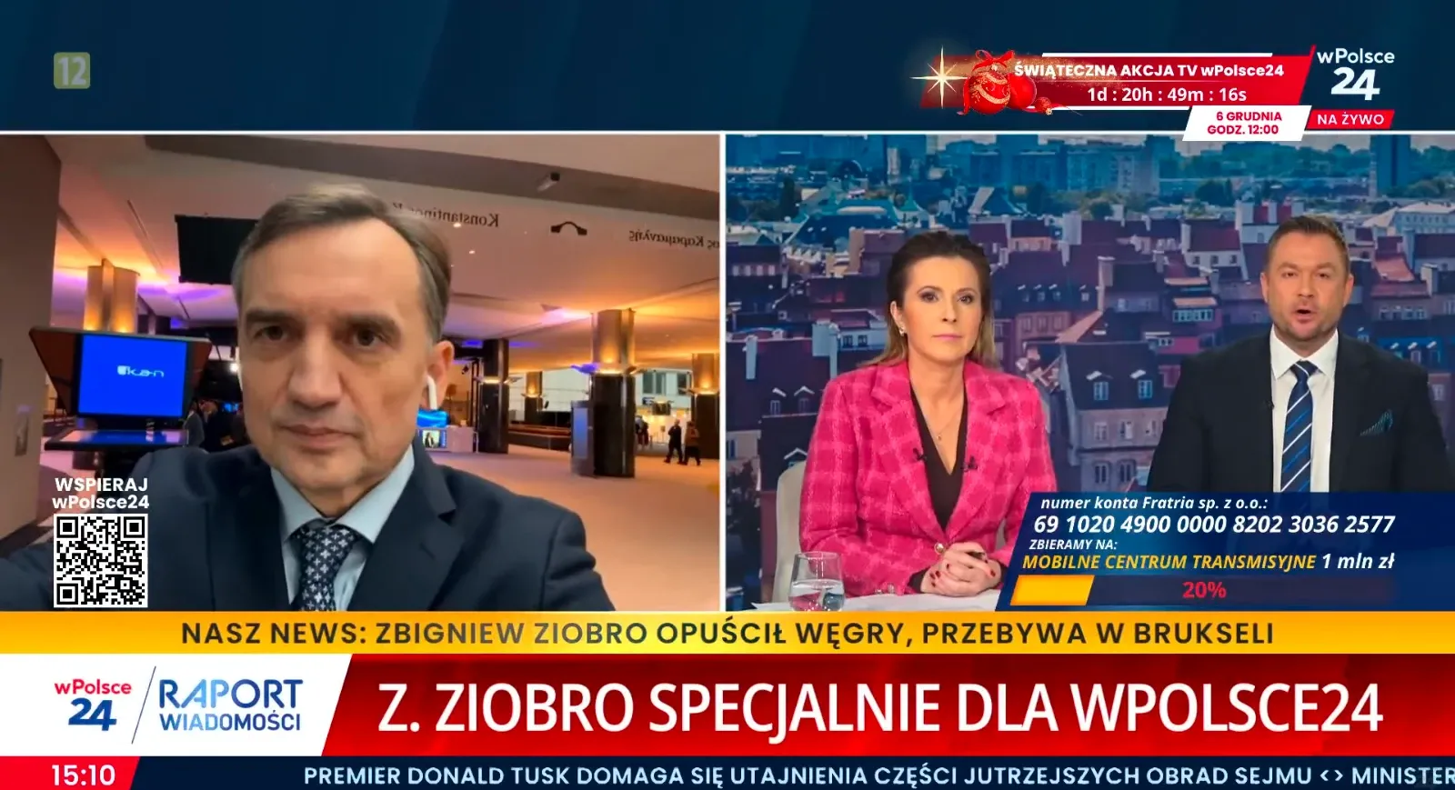Tylko u nas! Zbigniew Ziobro opuścił Węgry. Ekskluzywny wywiad dla wPolsce24