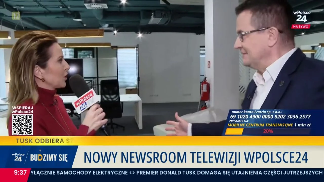 Sprawdźcie, jak wydajemy pieniądze z Waszych wpłat. Powstał newsroom, powstaje studio