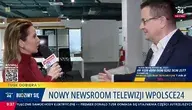 Marta Kielczyk i Mariusz Pietrasik w nowym newsroomie telewizji wPolsce24