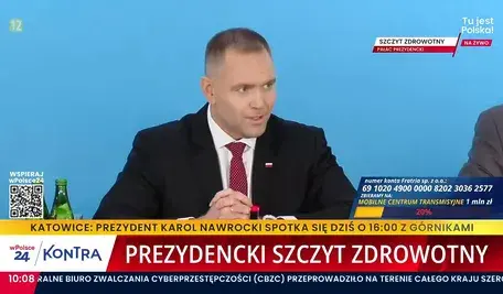 Prezydent Karol Nawrocki podczas szczytu medycznego