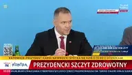 Prezydent Karol Nawrocki podczas szczytu medycznego