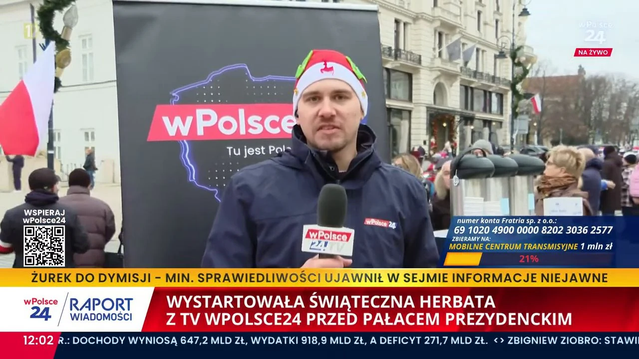 Wystartowała świąteczna herbatka z telewizją wPolsce24. Zapraszamy pod Pałac Prezydencki