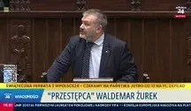 Minister Waldemar Żurek przemawia w Sejmie podczas gorącej debaty, która wywołała polityczne kontrowersje